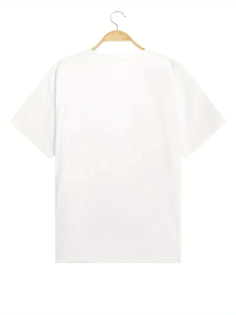 2024 New Funny T Shirts Men Summer Harajuku Short Sleeve Streetwear Tops Oversized Heartbeat Scuba Diving Men Tees