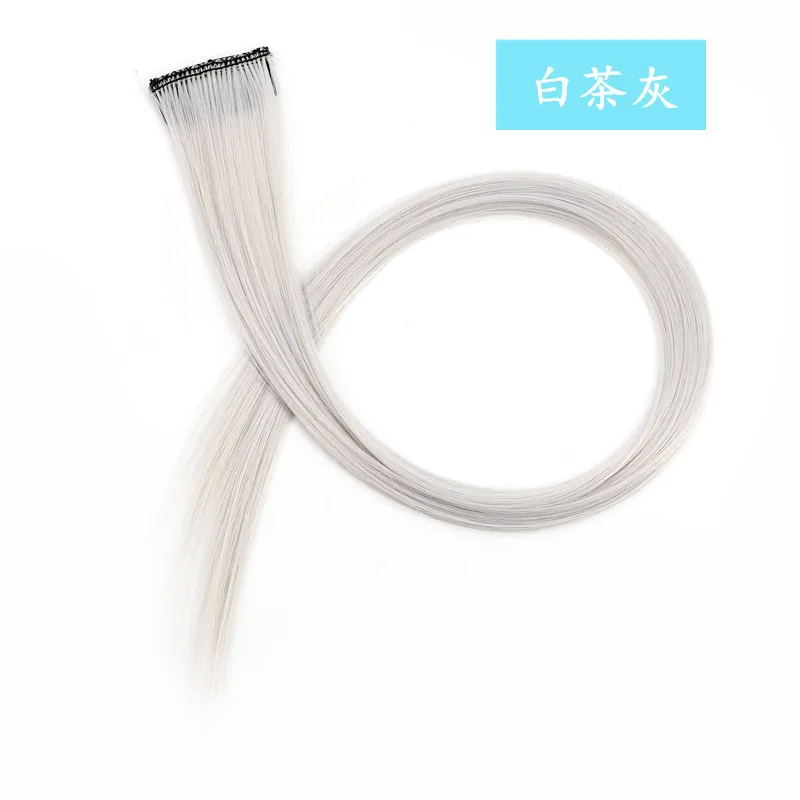 

Color hair piece hanging ear dye hair extension color strip matte high temperature silk can be permed for a clip length direct