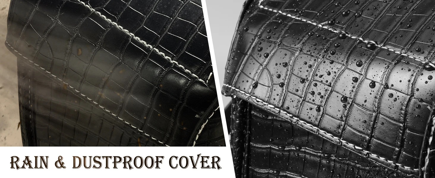 PU-Leder Satteltasche 35L Motorrad Vintage Satteltaschen für Harley Road King Street Glide Sportster Iron 883 Softail Fat Boy Dyna – Detail 6