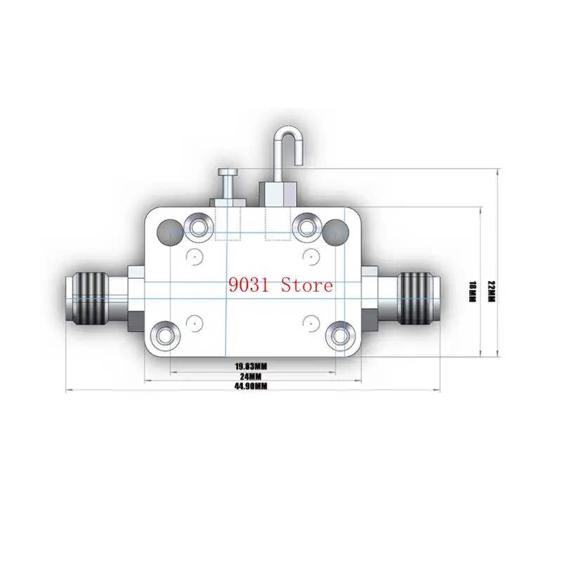 RF Broadband Amplifier 10MHz-10GHz P1DB = 20dBm G = 20dB Amplifier Output Noise Rendah