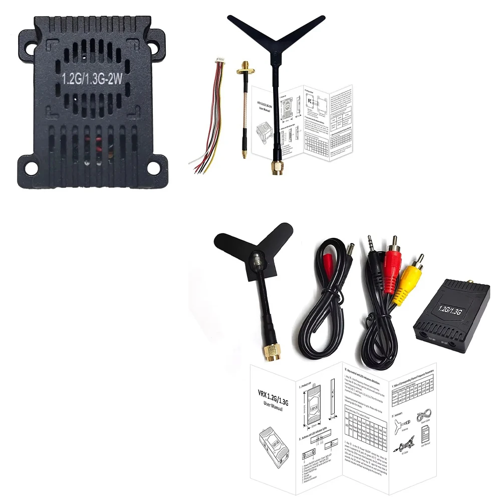 1.2Ghz 1.3Ghz 2W Analog VTX UAV Video Transmitter and Receiver 1.1G 1.2G 1.3G Audio Video Transmission