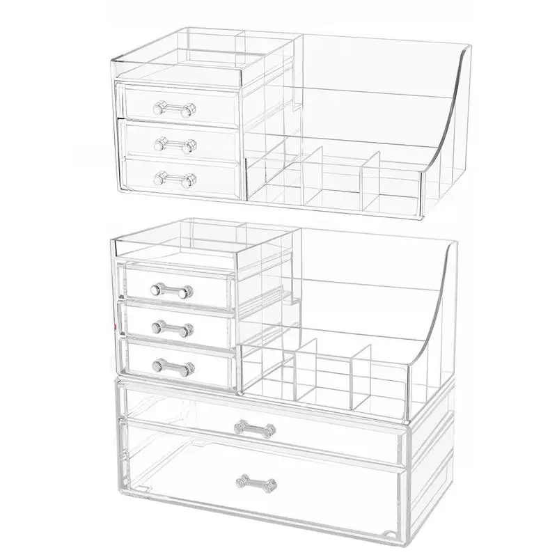 Makeup Organizer Jewelry Container Make Up Case Makeup Brush Holder Organizers Box Clear Makeup Holders Storage Box Rack