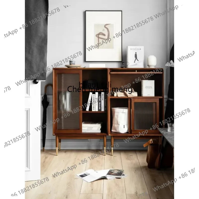 LHY26 ss LBX Sideboard Cabinet Living Room Locker Wall Cabinet Solid Wood Simplicity Household Combination Storage