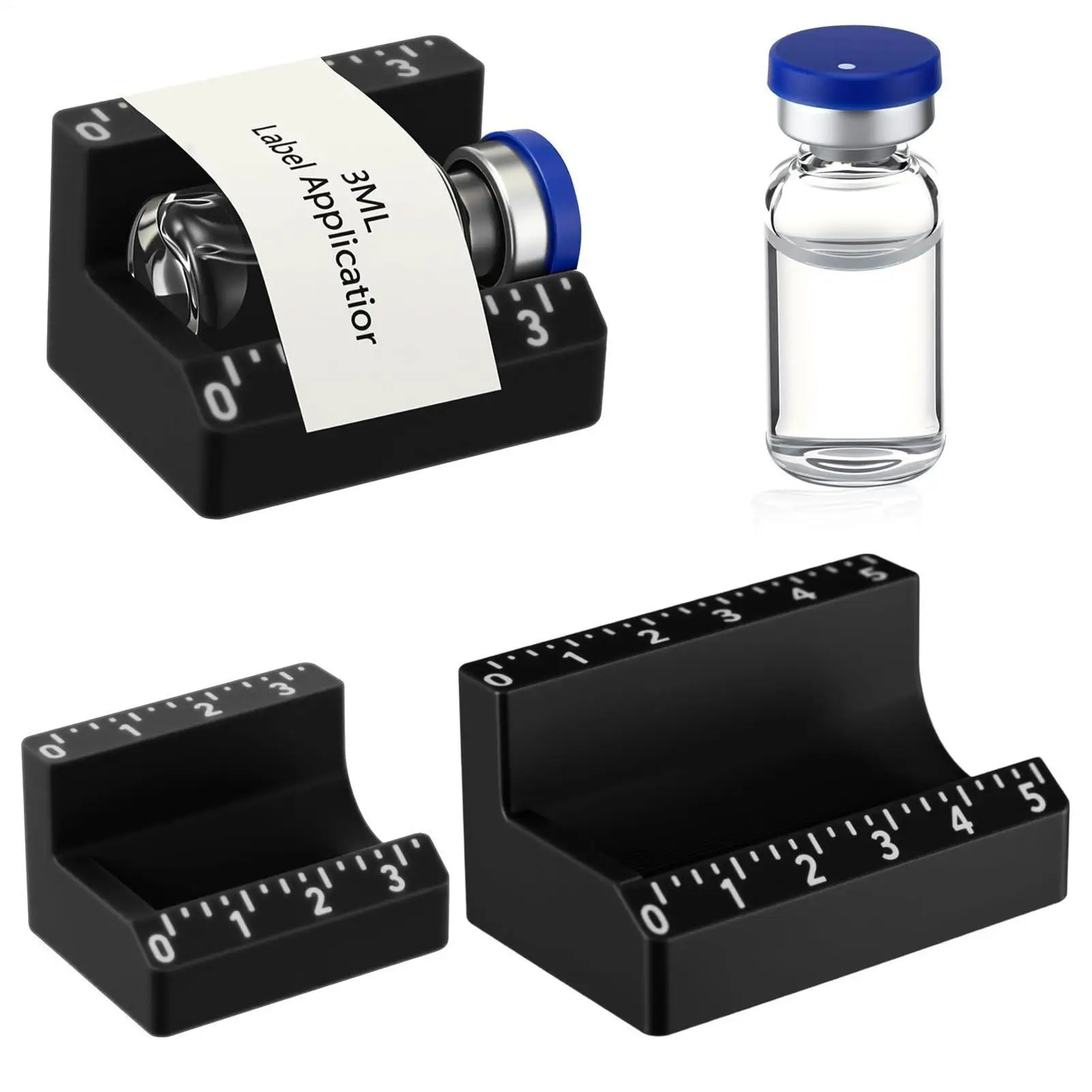 3ml/10ml Vial Label Applicator Easy Alignment Precise Application Sticker Alignment Tool Time-Saving Reusable Labeling Tools
