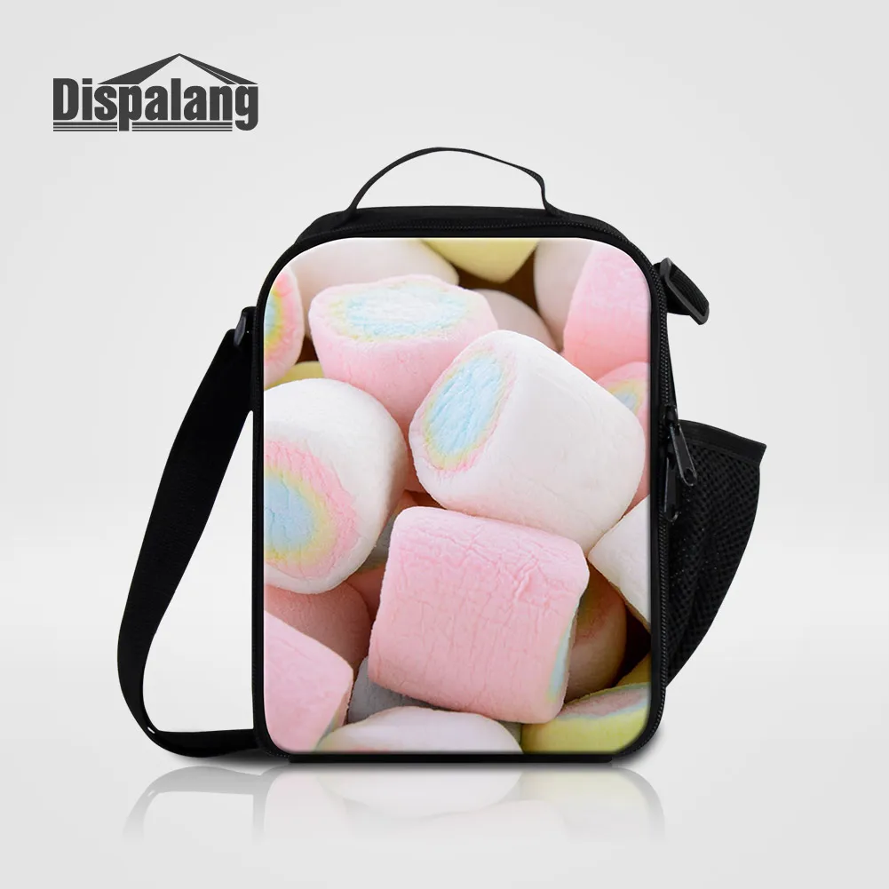 

Thermal Lunch Dinner Bags Portable Insulated Canvas Messenger Picnic Travel Breakfast Cooler Bag Marshmallow Women Lunch Sack