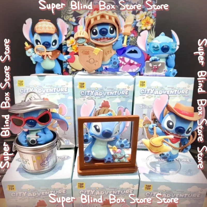 

Оригинальная новая глухая коробка TOPTOY Stitch City Adventure Mystery Box Series Kawaii Collection, настольный орнамент, тренд, милая кукла, подарок