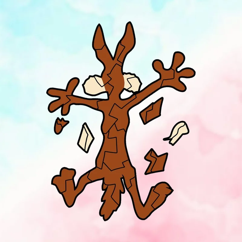 EARLFAMILY Wile Coyote Crash Interesting Car Stickers Cartoon Wolf Graffiti Windows Crush Vinyl Decal Campervan Car Accessories