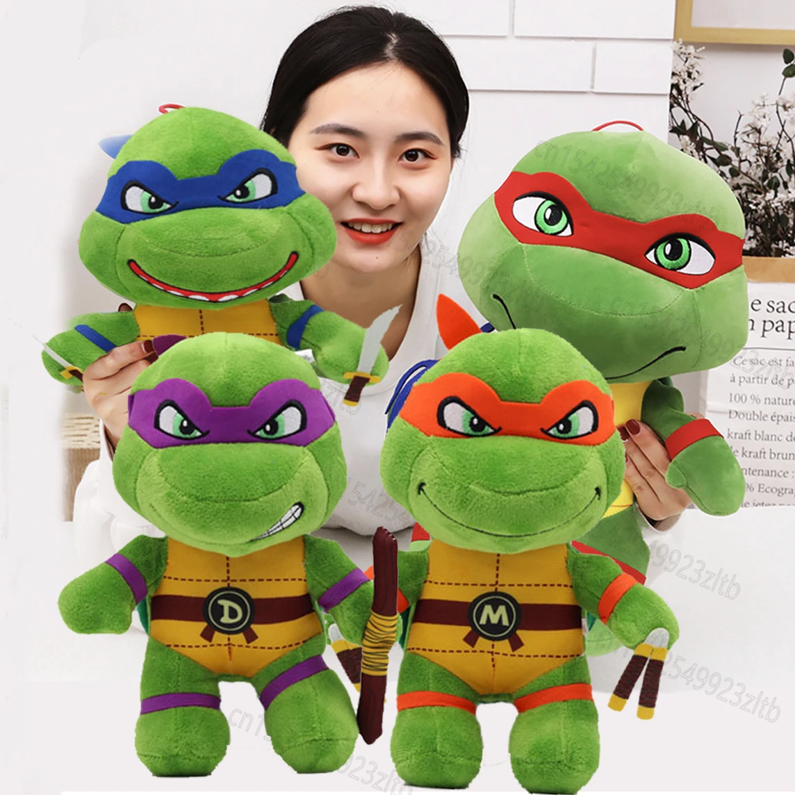 

New Anime TMNT Plush Dolls Game Ninja Turtles Leo Raph Mike Don Stuffed Animals Turtle Ornament Toys for Kids Birthday Gift