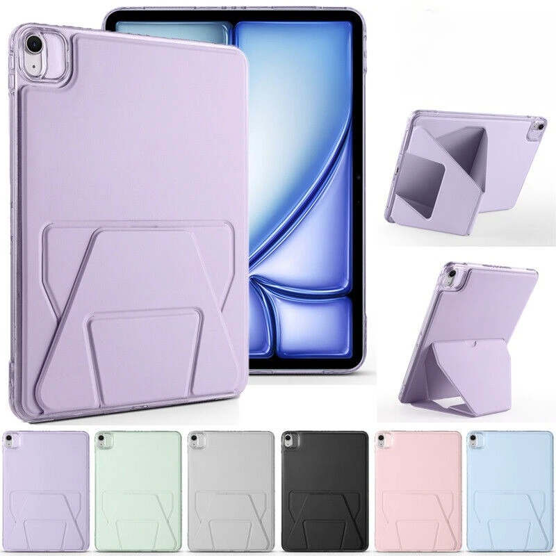 

Складной акриловый жесткий чехол Folio для iPad Air 13 11th A16 Pro 12,9 11 10,5 10,2 9,7 Air 5 4 3 2 1 mini 7 6 Задняя крышка с подставкой