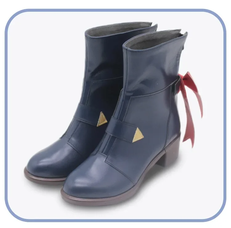 Vtuber okami Mio Scarpe Cosplay Scarpe in pelle PU Puntelli Cosplay Stivali di Carnevale di Halloween Realizzati su misura