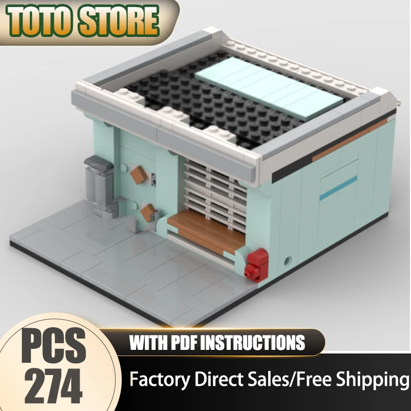 

Модель City Street View Moc, строительные кирпичи, студия йоги, модульная модель, технология, модульный блок, игрушки, сделай сам, сборка, рождественские подарки