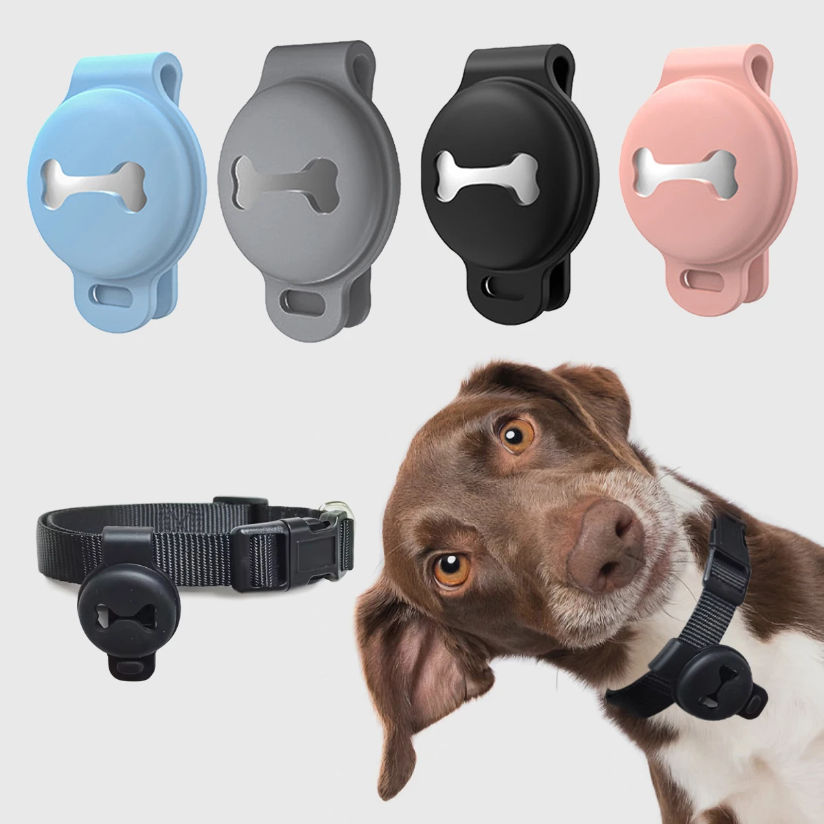 UFBemo Airtag Dog Collar Breakaway Dog Collar for Apple Integrated Air Tag Accessories Pet Collar for Small Medium Large Dog