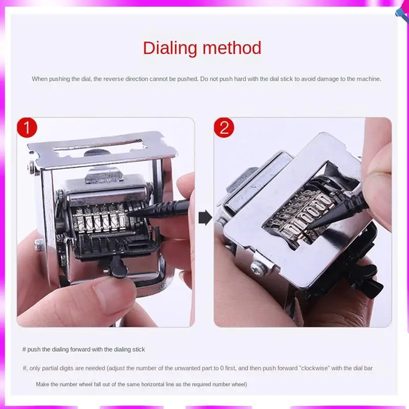 N96R 1 Juego de codificador automático, máquina de números de 4 dígitos, fecha de producción, codificador Manual, máquina avanzada de numeración, color blanco