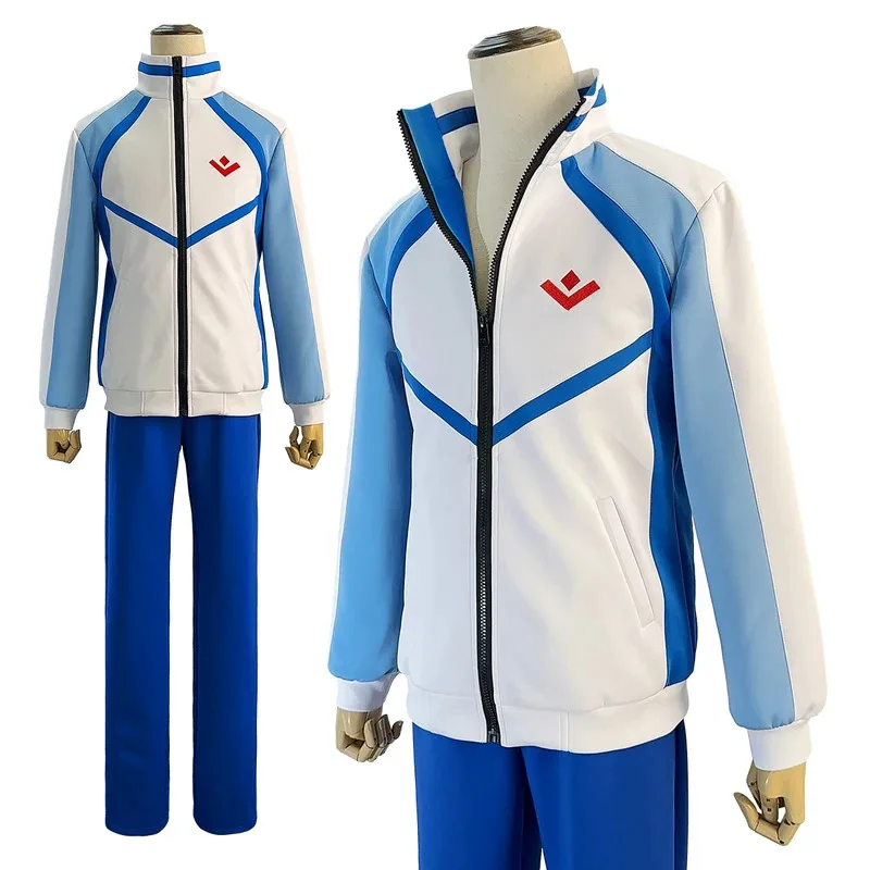 

HOLOUN Free Anime Nanase Haruka Tachibana Makoto Hazuki Nagisa Cosplay Costume Iwatobi School Uniform Tracksuit Embroidery Logo
