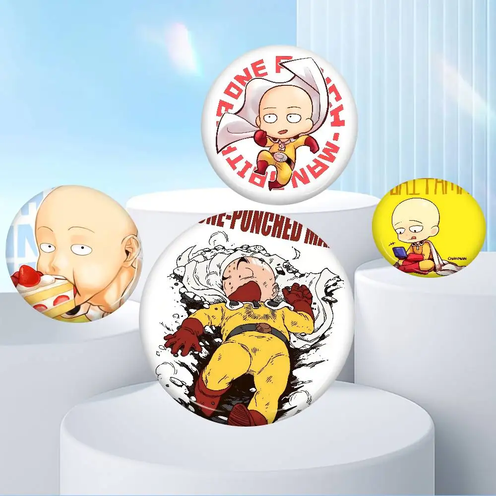 O-ONE-PUNCH-MAN Bad-Omens Tinplate Pin Button Custom Anime Role Old-school Brooch Cartoon Collar Badge Jewelry Gift Fans
