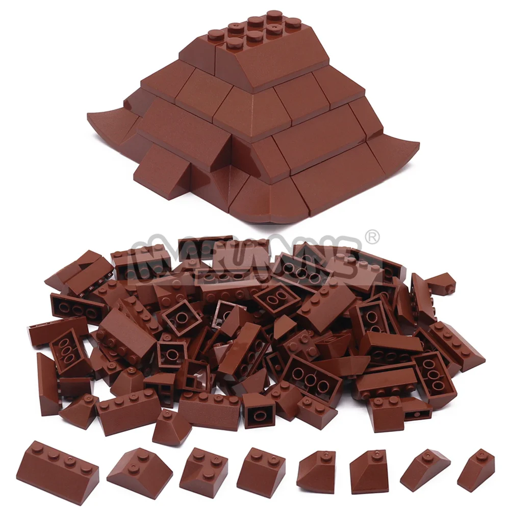 MARUMINE 114-teiliges Dachziegel-Set MOC Bausteine Teile-Set Stadt Haus Straßenansicht Bauklötze DIY Zubehör Kompatibel mit 6119 – Detail 3