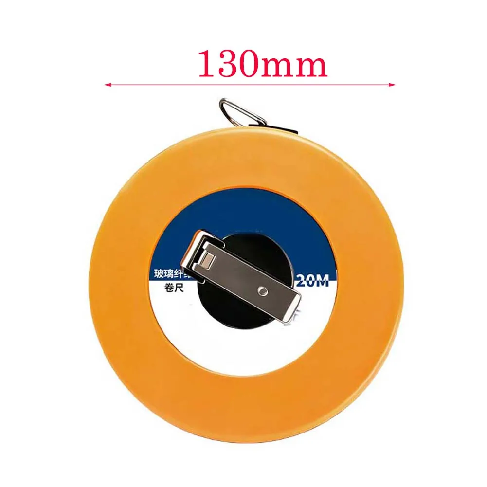 30 50 100 Meters Measuring Tape Red Soft Fiberglass Ruler With Anti Slip Grip For Construction Site DIY Project Surveying Tool