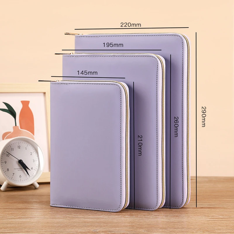 A5 A6 B5 Loose Leaf Zipper Binder Refill, Photo Card Collection Book Postcard Organizer Diary Notebook School Stationery