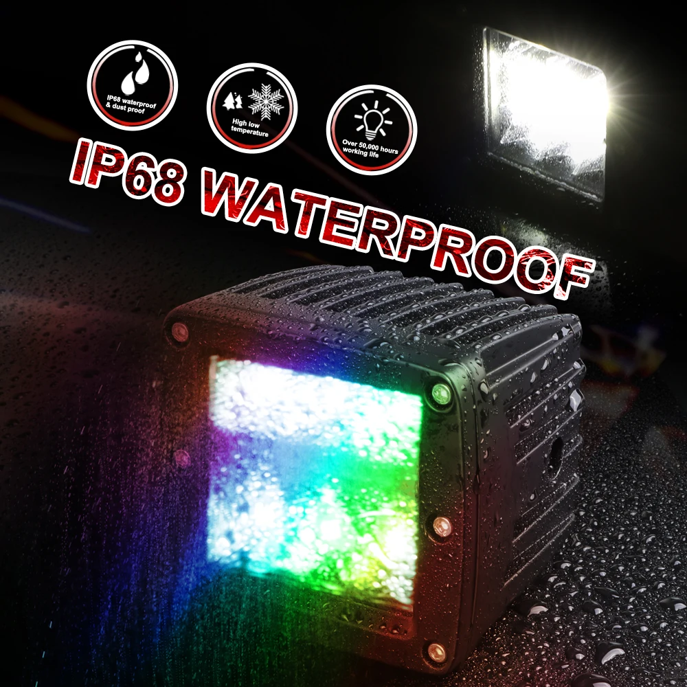 2 szt. 3-calowe kostki świetln – Led Flood Light recenzja i cena