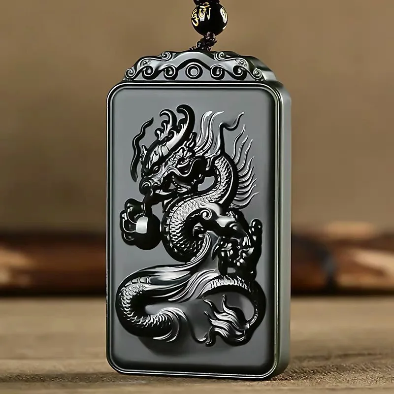 

Natural Green Jade Dragon Necklace Men Women Fine Jewelry Genuine Nephrite Hetian Jades Chinese Zodiac Dragon Pendant Necklaces