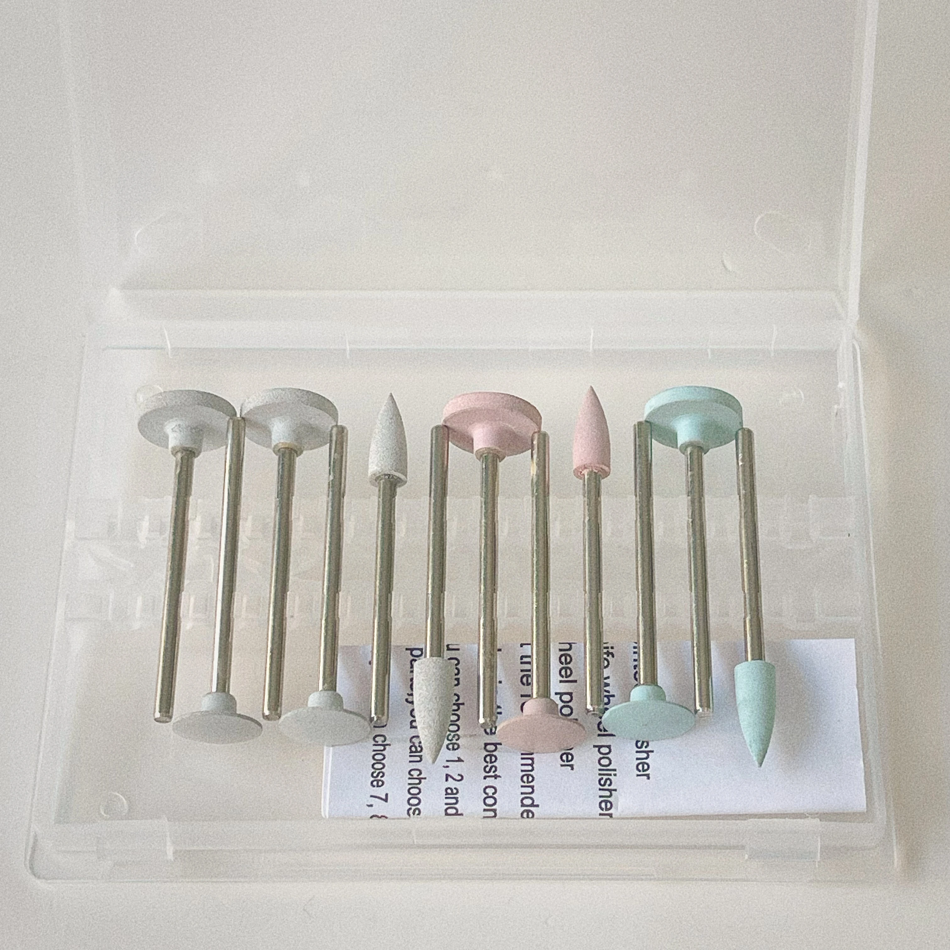 ชุดขัดเซรามิก 12 ชิ้น HP 0312 หัวขัดซิลิโคนรูปทรงแผ่นดิสก์ ปลายแหลม รูปทรงล้อ หัวขัดหยาบ/หยาบปานกลาง/ละเอียด เหมาะสำหรับเครื่องมือความเร็วต่ำ