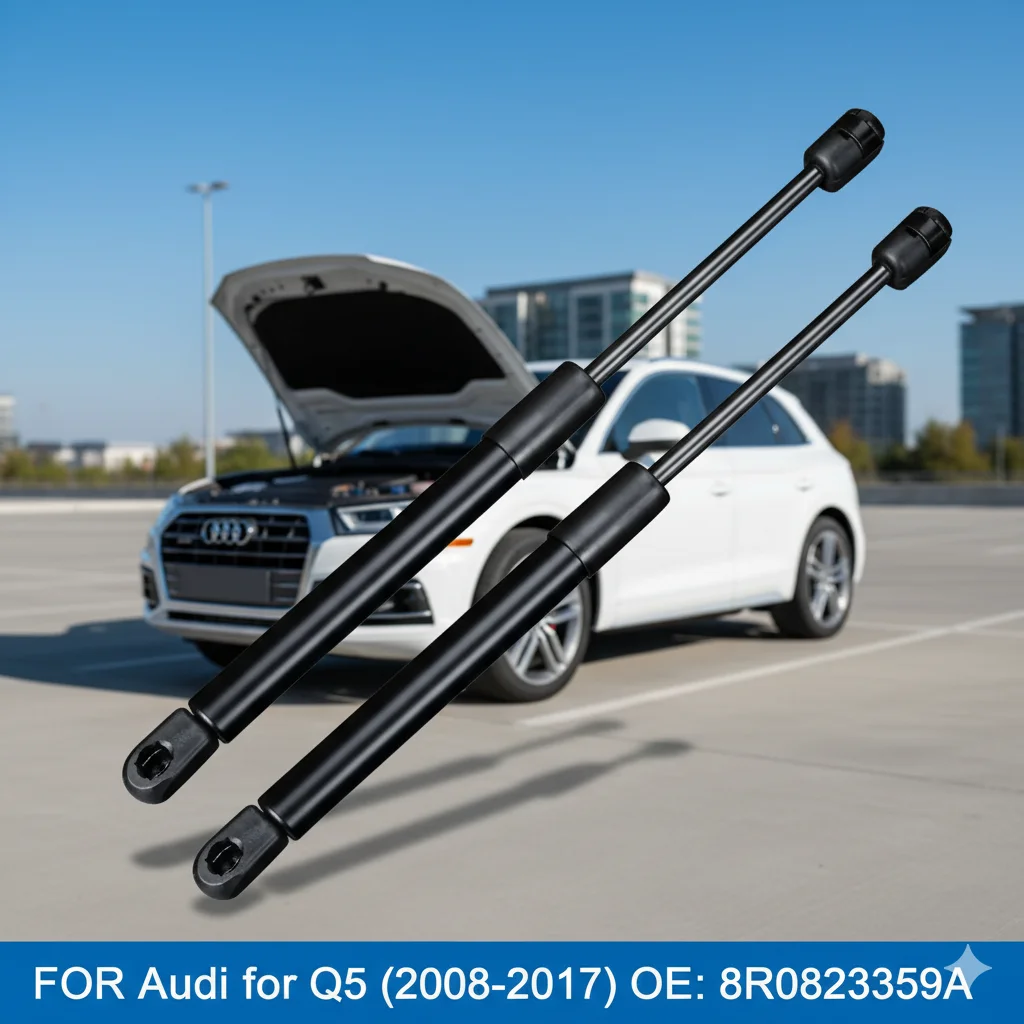 2PCS Front Bonnet Hood Gas Struts For Audi Q5 SQ5 2008 2010 2011 2012 2013 2014 2015 2016 2017 2018 Lifts Gas Springs 8R0823359A