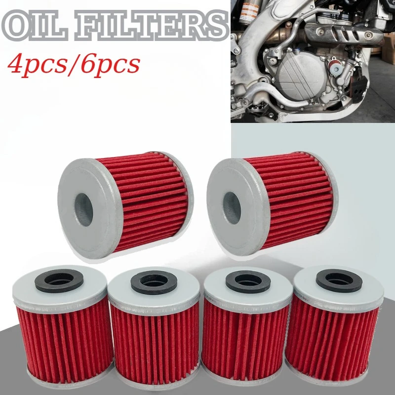 2004-2019 Motocross Oil Filters Motorcycle High Quality Filtration Paper Cleaner Red For KAWASAKI KX250F KX450F SUZU-KI RM250Z