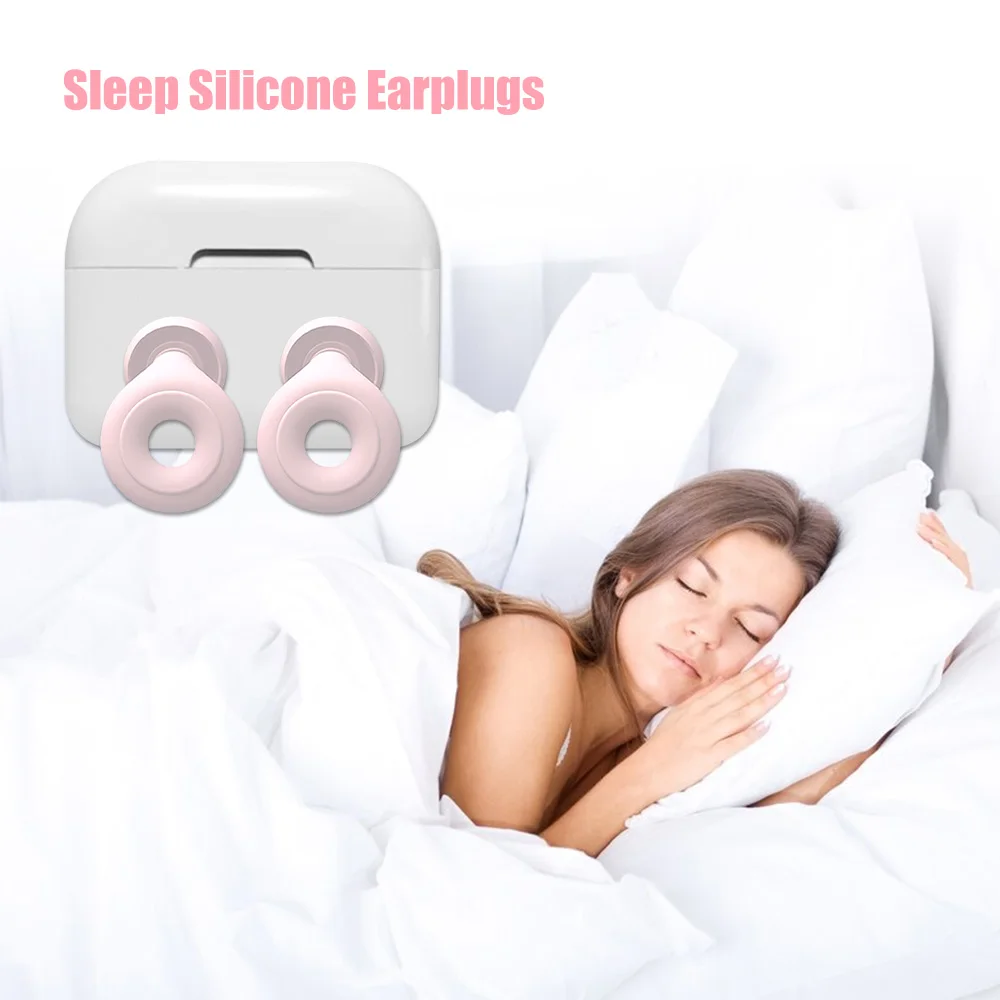 Silicone Sleep Soundproof Earplugs Anti-noise Deep Sleeping Silent Earplugs Noise Reduction Supplies Reusable Swimming Earplugs