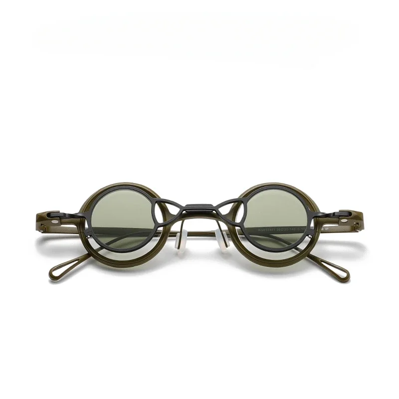 

Magnetic Mirror Ultra-small Round Frame Trend New Sunglasses Pure Titanium Double Magnet Fashion Sunglasses for Men and Women
