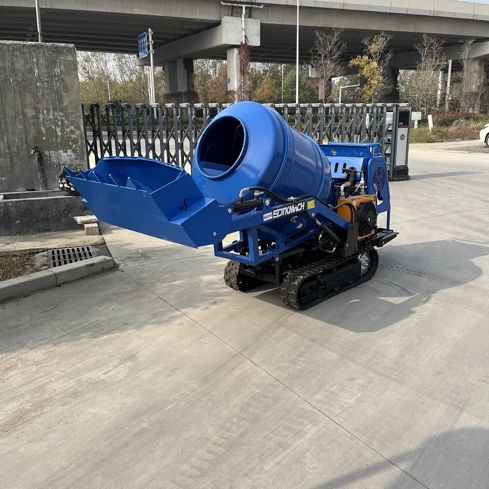 

Automatic Small Tracked Concrete Mixer Self Loading Mini Crawler Dump Truck With Fully Hydraulic System Engine & Bearing