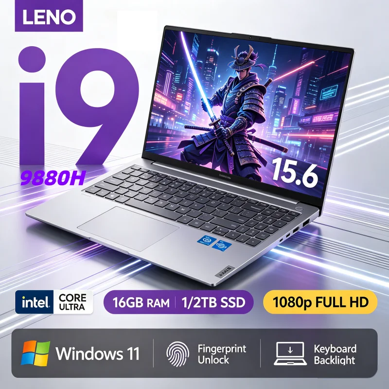 15.6" Ultra Slim Gaming Laptop | Intel Core i9-9880H 8-Core 32GB RAM 2TB SSD  1080P FHD | Windows 11 | High-Performance Notebook