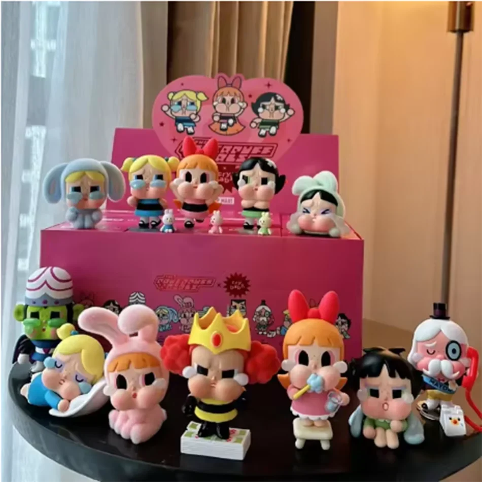 

100% genuine 12pcs crybaby blind box key chain anime peripheral products kawaii action toy figure figurine doll children gifts