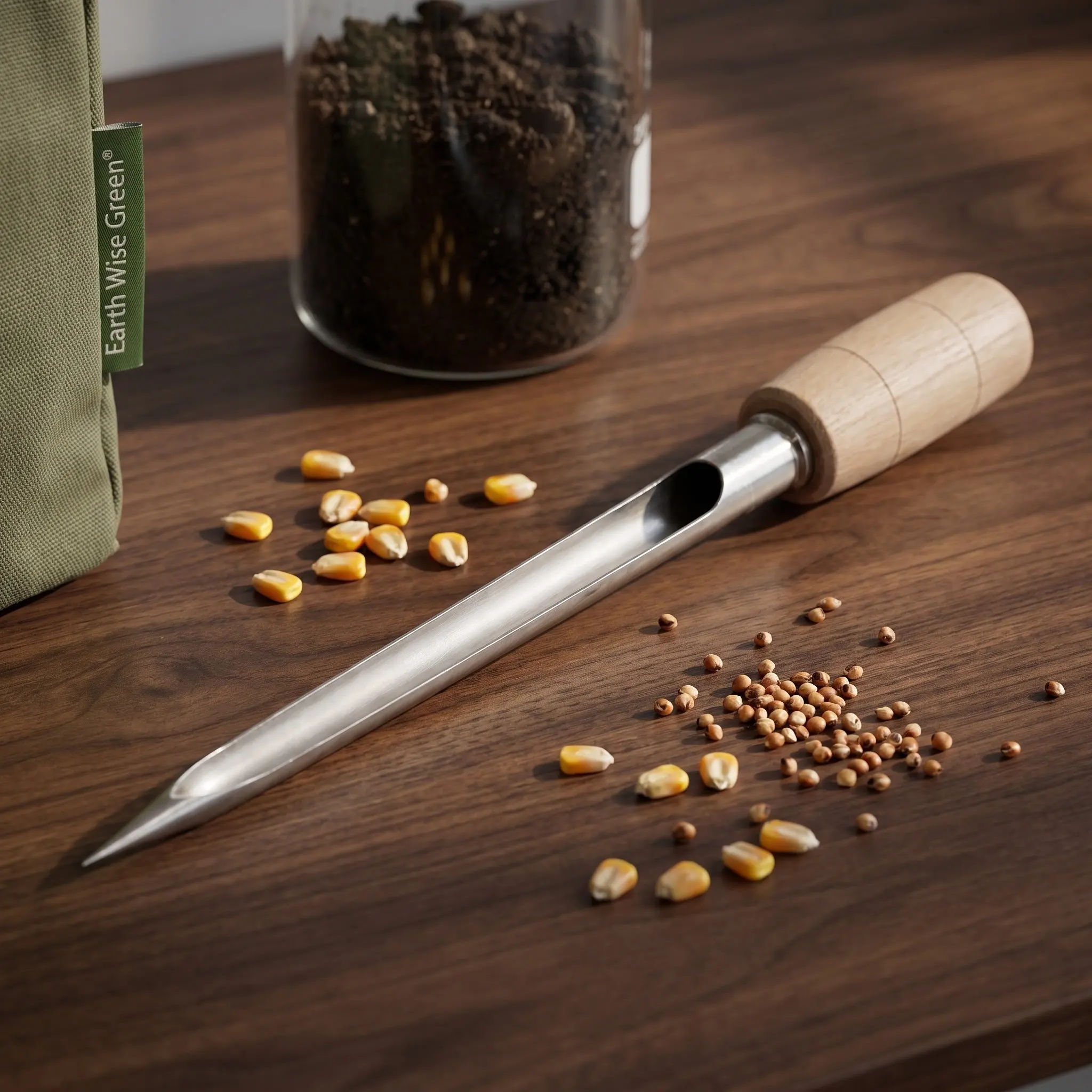 Stainless Steel Grain Sampler Probe 15.8x1.4in Long Handle Easy Deep Bulk Wheat Rice Corn Sampling Tool Warehouse Lab Soil Test
