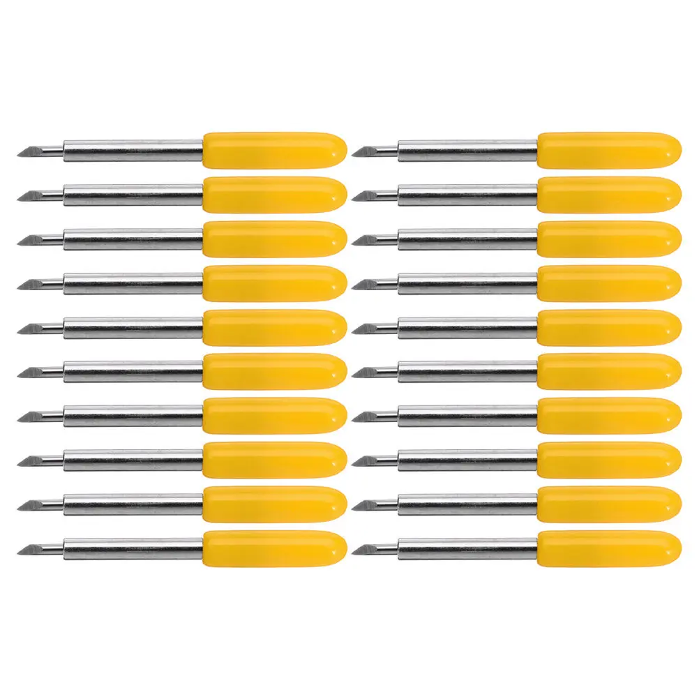 50Pcs Lettering Cutting Blades Tungsten Steel Durable for Vinyl Plotter Replacement and Cutting Machine Tools Replacement Blades