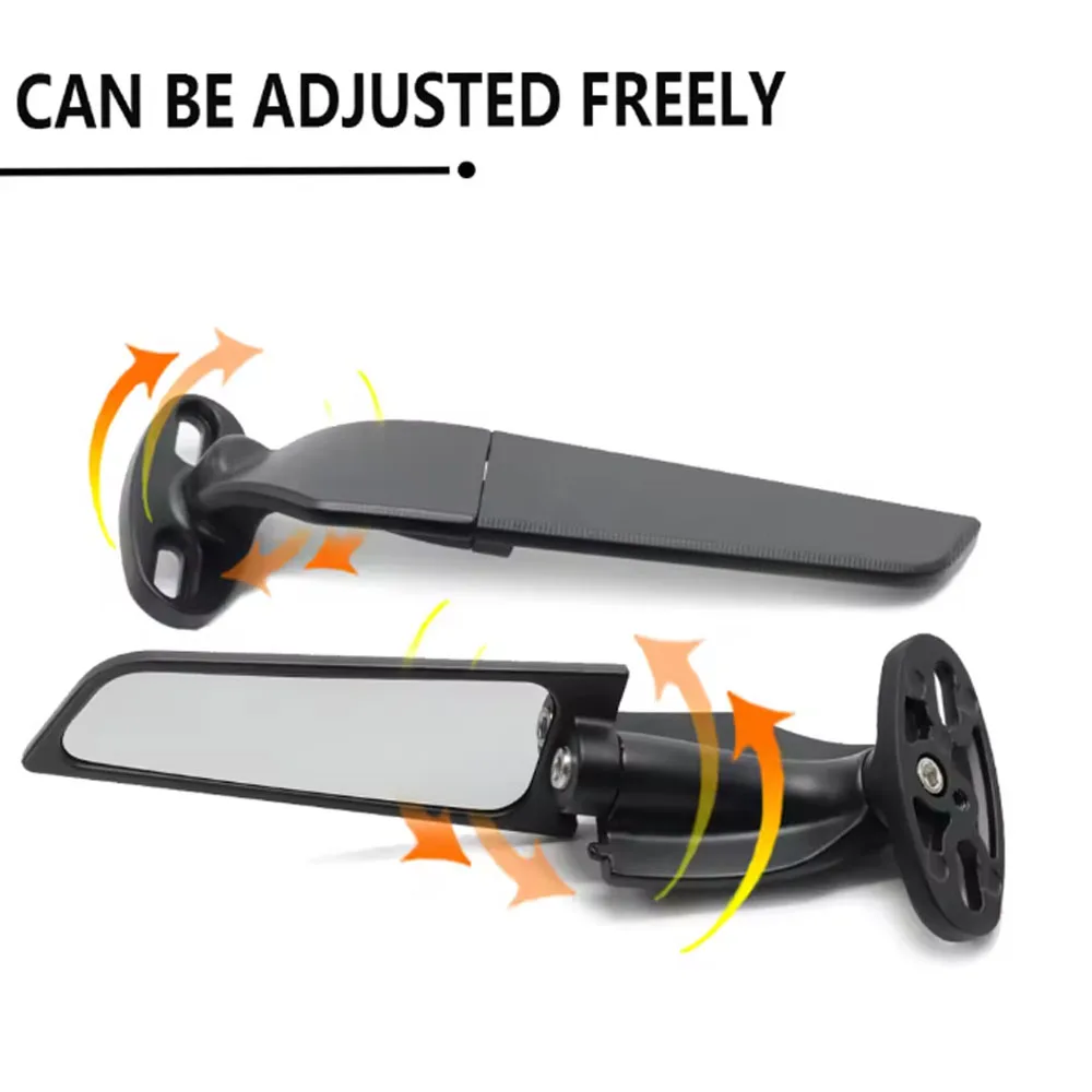 For KAWASAKI ZX6R ZX636 ZX7R ZX9R ZX10R H2 H2R Modified Motorcycle Rearview Mirrors Wind Wing Adjustable Rotating Side Mirrors view 4
