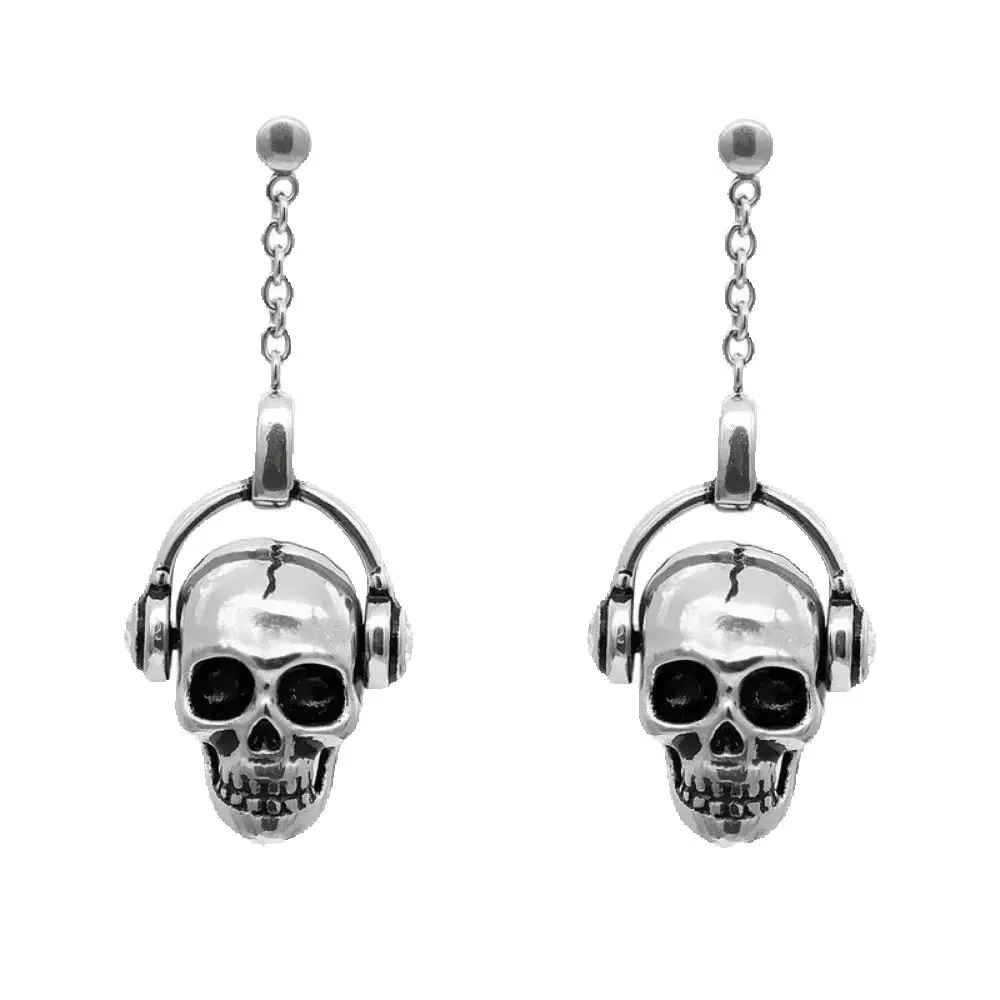 اتجاهات شخصية إبداعية جديدة مجوهرات الشرير الجمجمة قلادة أقراط للنساء تصاميم أزياء النساء مجوهرات أقراط الحفلات #1