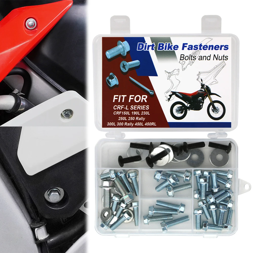 

Motorcycle Fender Body Engine Plastic Frame Bolt Kit For HONDA CRF150L CRF190L CRF230L CRF250L/Rally CRF300L/Rally CRF450L/RL