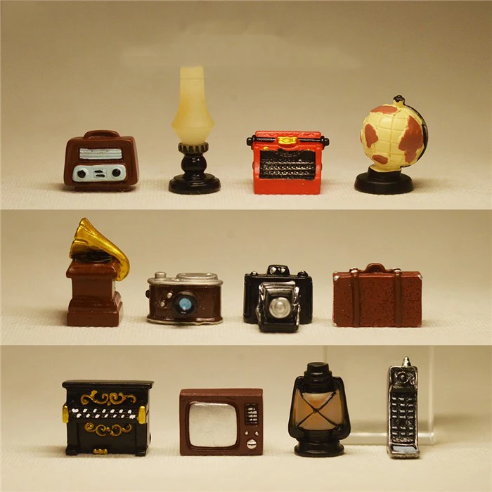 

ob11 Simulation Miniature Model Retro Furniture Home Appliances Telephone TV Food Toys Diy Activity Prop for Kids Gift