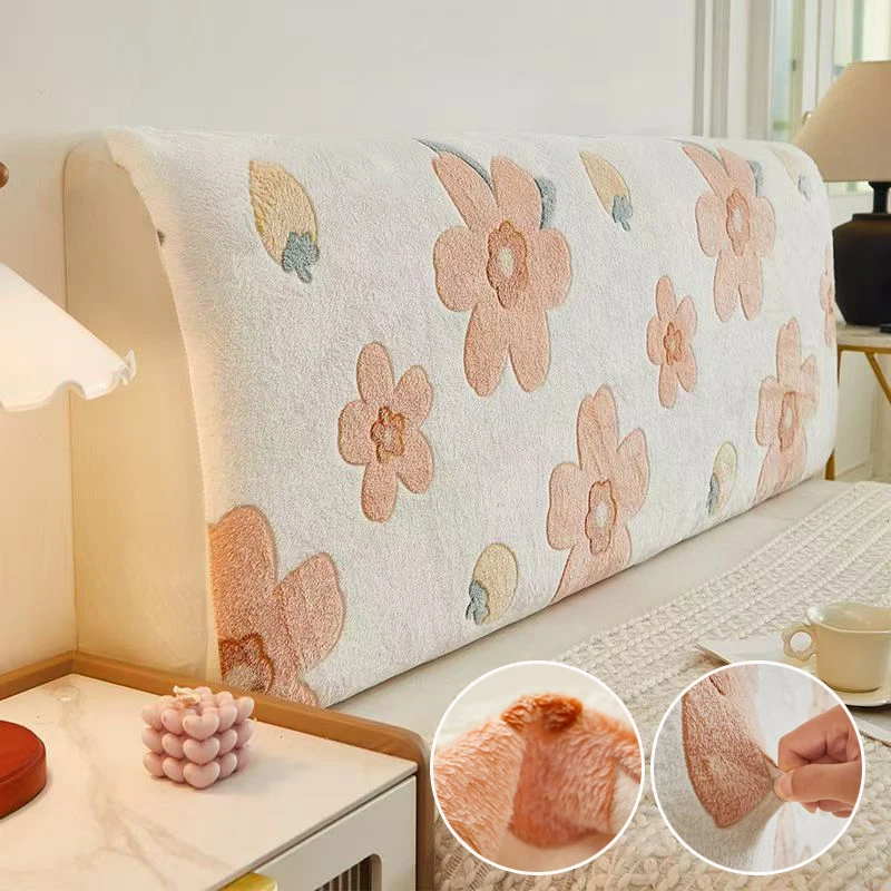

High Quality Thicken Milk fleece Headboard Cover Easy to Clean All-Season Comforter Bedside Cover for Bedroom