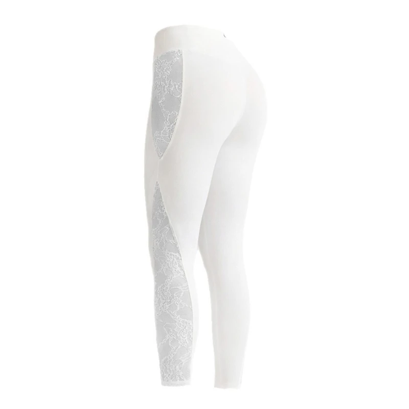 Women's Gym Leggings with High Rise Support and Leg Detail, Breathable Activewear Pants for Class and Daily Wear X7JD