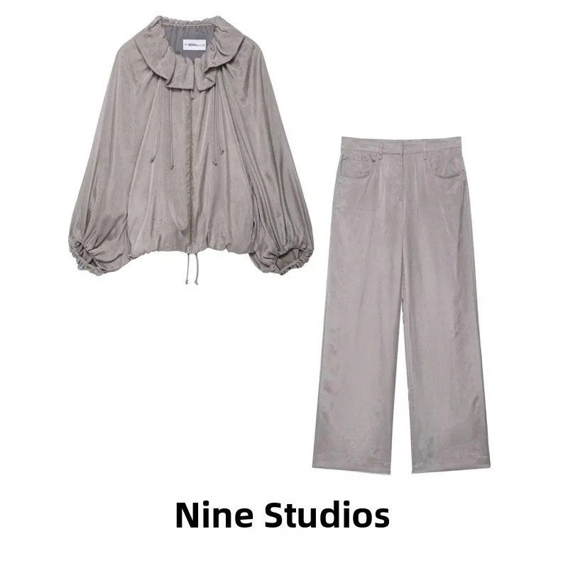 

Свободная верхняя одежда для пилотов Jaet, драпированные брюки, модный комплект для женщин, летняя коллекция, удобная посадка, европейский размер для взрослых