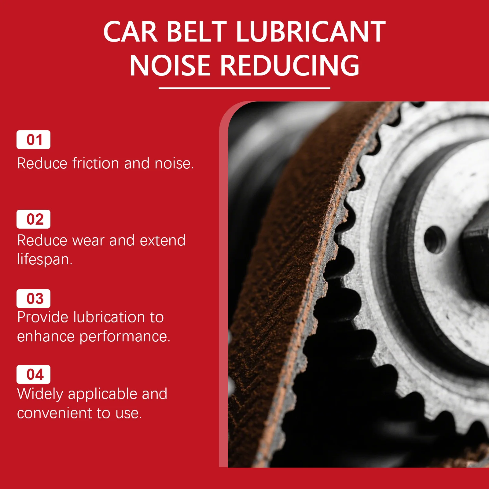 Car Belt Dressing Spray Noise Reducer Anti Slip Lubricant Prevent Cracking Wear Reduce Friction Serpentine Belt Lubricant 100ml
