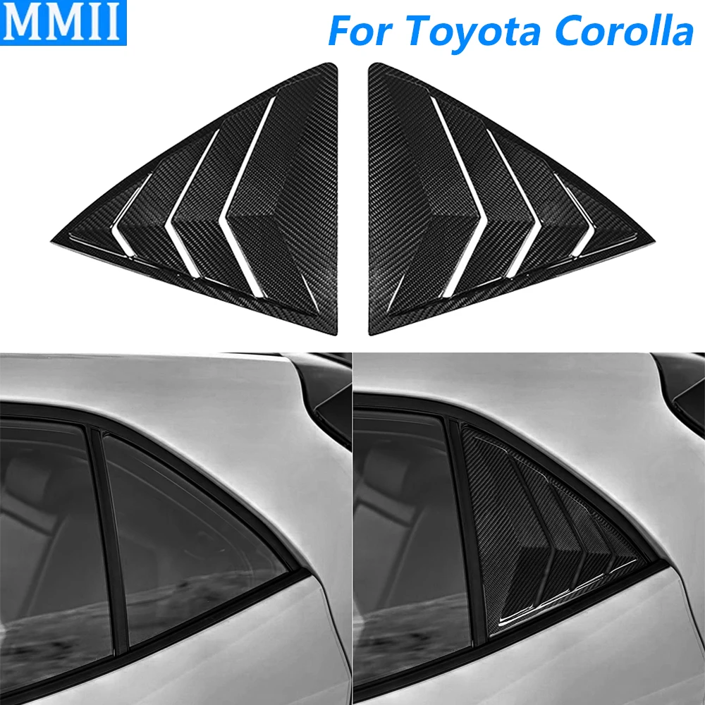 For Toyota Corolla GR 2023 2024 2025 Real Dry Carbon Fiber Rear Triangular Window C-pillar Spoiler Panel Cover Car Accessories
