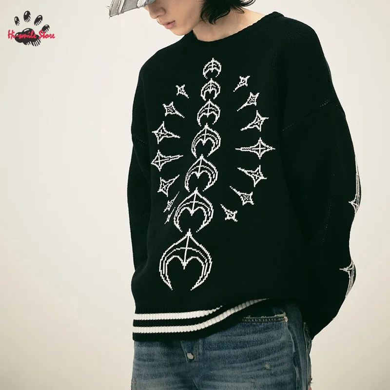 جديد الهيب هوب الكلاسيكية الجاكار شعار البلطجة نادي متماسكة سترة الرجال امرأة الخريف الشتاء فضفاض الأسود الشارع الشهير #1