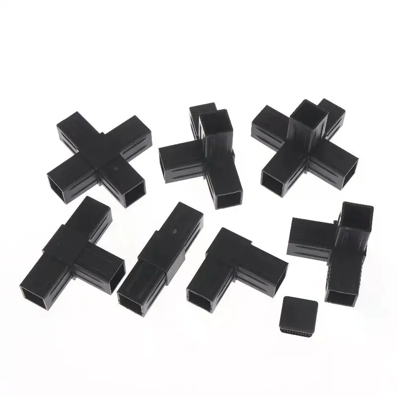 2/6/8/10/20Pcs Hexagonal 6 Through Plastic Fittings ABS Plastic Angle 22mm Cross Square Pipe Fittings Pipe Angle Code