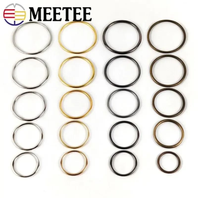 10 шт., уплотнительное кольцо, металлическая пряжка, 20-50 мм, круглый ремень для сумки, застежка для обуви, сумка для одежды, лямка с крючком, ремень, фурнитура «сделай сам», швейные аксессуары