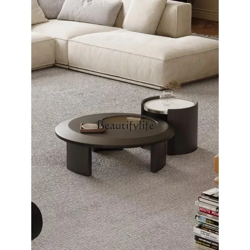 

FG17Italian Minimalist Rock Plate Tea Table Combination Designer High-End Creative Living Room Home Tea Table