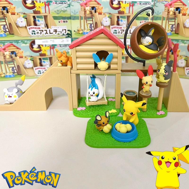 Pokemon Forest Playground Series Model Animation Miniature Scene Decorative Ornaments Pikachu Children's Toys Christmas Gifts