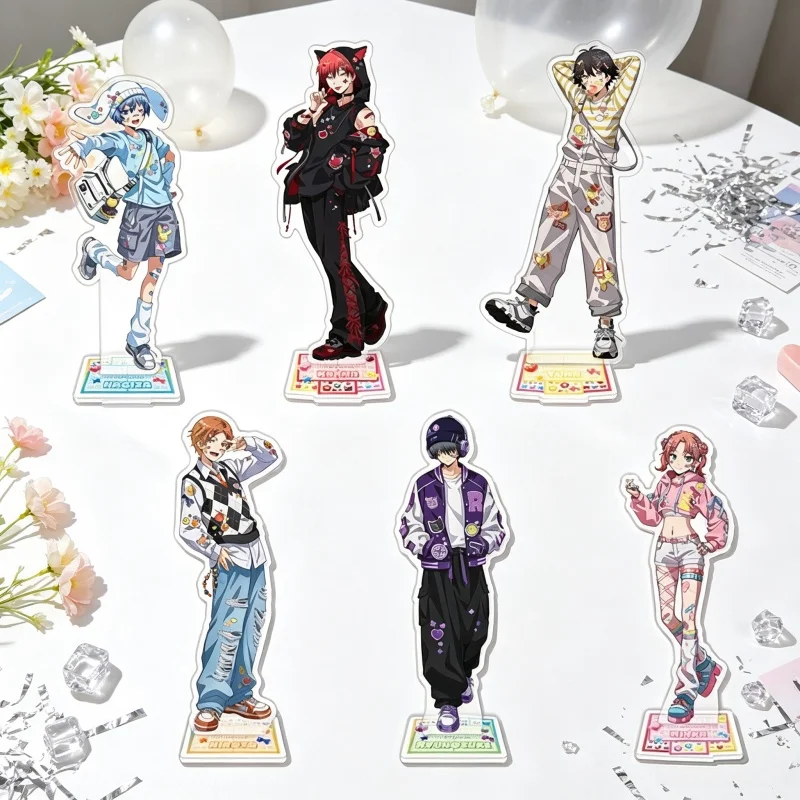 6PCS Desktop Ornament Assassination Classroom Anime 15CM Acrylic Standing Sign Board Keychain Koro-sensei/Tadaomi Karasuma Gifts