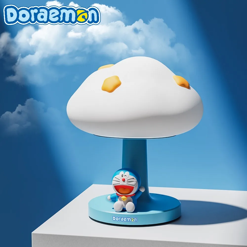 Cute Anime Lamp Doraemon LED Night Light Warm USB Rechargeable Soft Light Pat Control Birthday Christmas Gift Room Decor